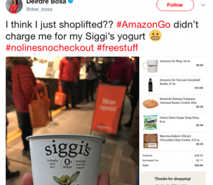 Журналистка случайно украла йогурт в полностью автоматическом магазине Amazon Go